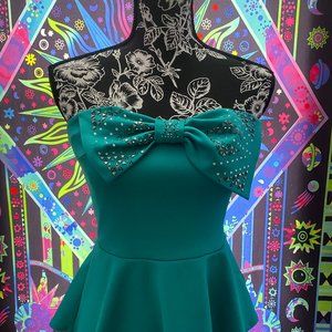 Strapless Peplum Top